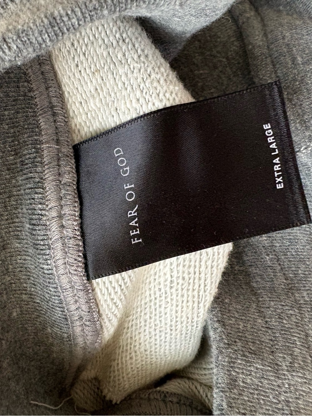 Fear of God Gray Drawstring Jogger Sweatpants with Ankle Zippers - Picture 5 of 6